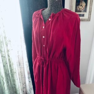 Dark pink everlane dress